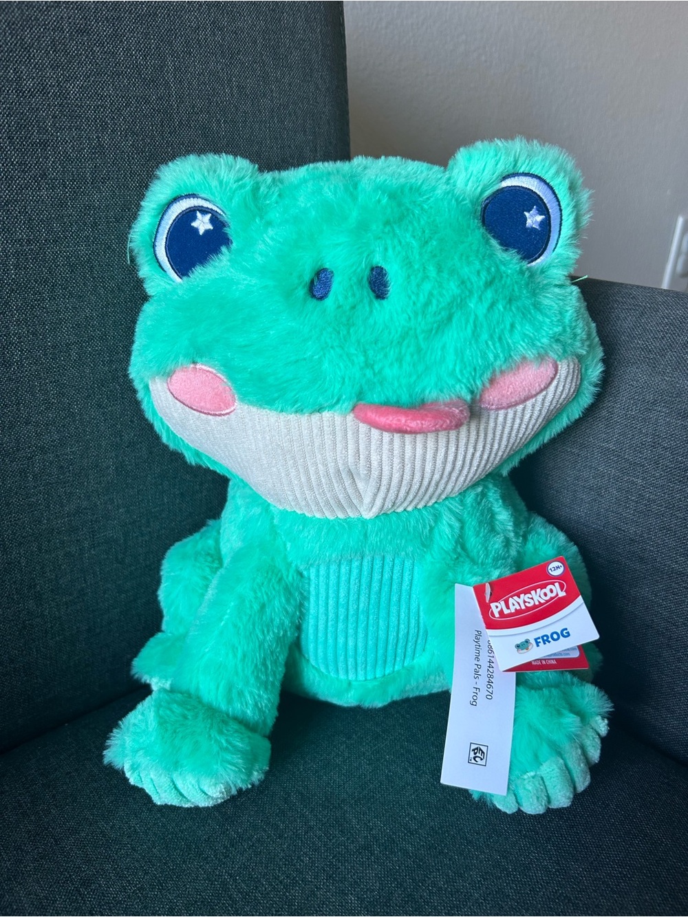 Plush Green Frog Toy - Soft Cuddly Stuffed Animal
